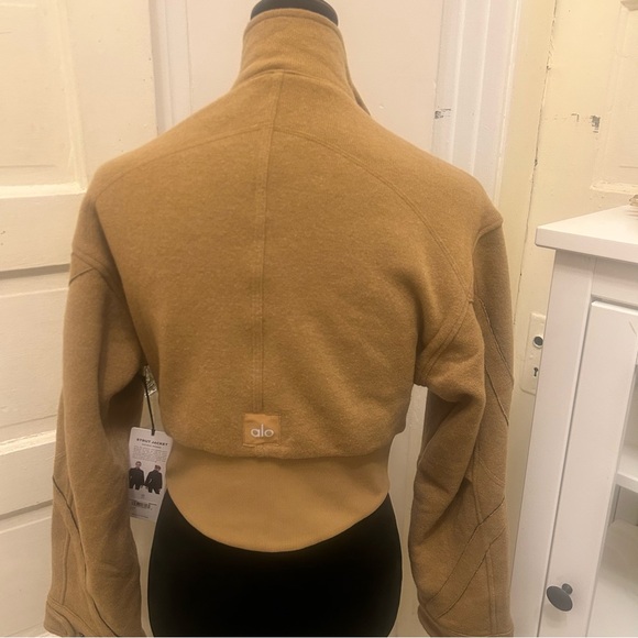 NEW ALO YOGA Cropped Wool Blend Strut Jacket Streetwear Athleisure Military Cosy - Picture 8 of 9